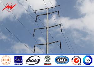 Quality Power Distribution Tubular Galvanized Steel Pole With Electrical Accessories wholesale