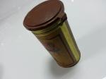 Coffee Tin Tea Canister With Plastic Lid , Thickness 0.23mm Colden Color