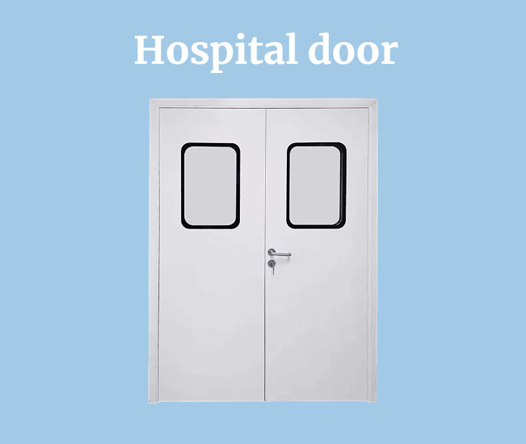 1500*2130mm Hospital Swing Door Galvanized Steel Electric Clean Room Sliding Doors