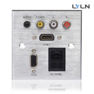 Quality Wall Mounted AV Wall Plate , Hdmi Vga Audio Faceplate For Training Room wholesale