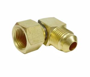 Quality 1/4inch flare Lead Free Brass Fittings Brass 90 Degree Elbow Threaded rustproof wholesale