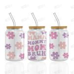 20oz Mama'S Day UV DTF Transfers For Glass Tumblers Durable And Washable Designs
