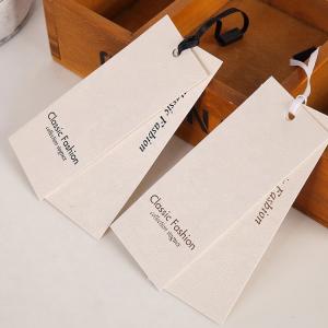 Quality Pantone CMYK Custom Jewelry Hang Tags , Copperplate Folded Hang Tag Recycled wholesale