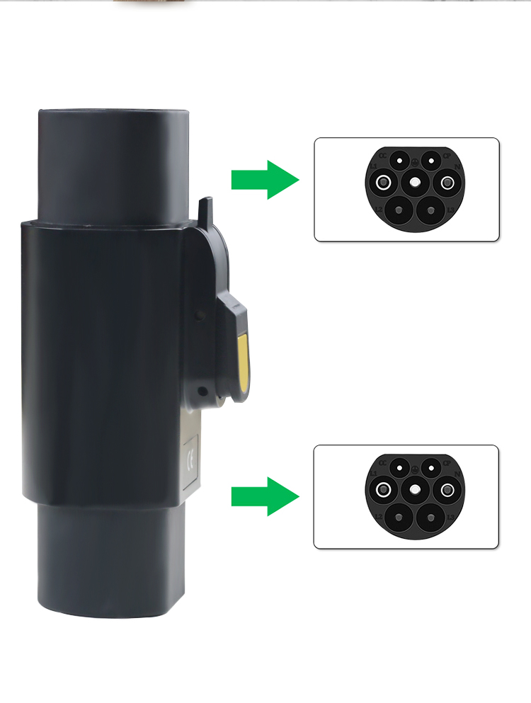 Efficiency ≥98 GBT Charging Socket 32A Type 2 IEC62196 Charger Adaptor for Chinese Electric Cars
