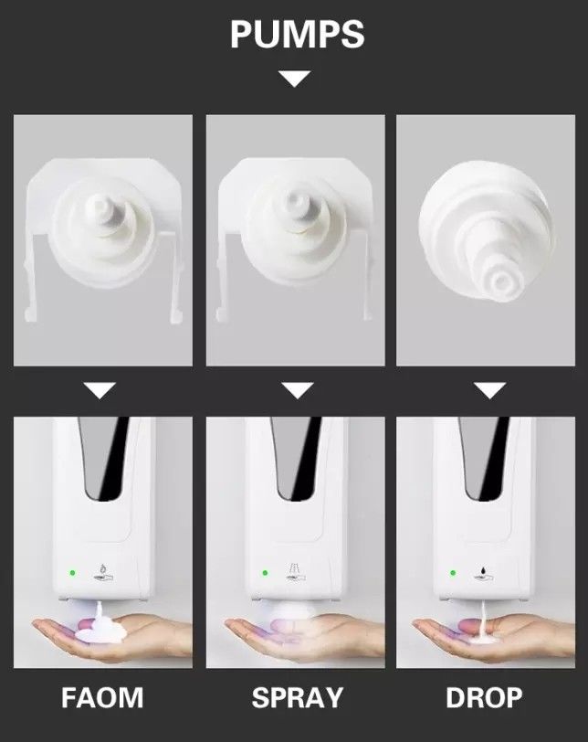Hotels Wall Mounted 1200ml Hands Free Hand Sanitizer Dispenser