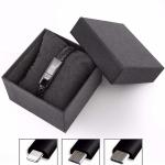 3A Nylon Lightning Cable Bracelet Leather Wrist Data Charging Cord For Iphone