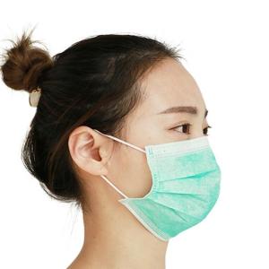 Quality High filtration Non Woven Disposable Mask , 3 Ply Disposable Green PP Face Mask wholesale