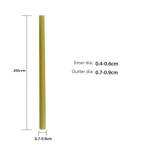 Quality 20cm Green Bamboo Fiber Straws Compostable Straws Bulk For Milk Cold Drinks wholesale