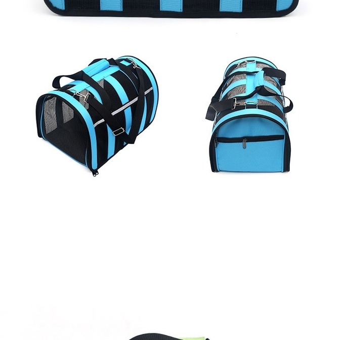 Dog And Cat Portable Handbag With Breathable Mesh On Four Sides Foldable Pet Cage