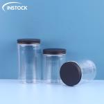 50ml-500ml Round Plastic PET Jars , Clear Plastic Cosmetic Containers Cream Jar
