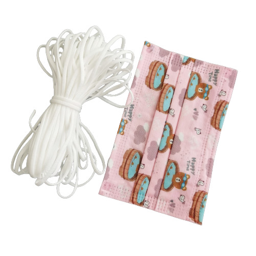 Child Print Type Face Mask Elastic Ear Loop Flat Stretchy Elastic Cord 3.5mm