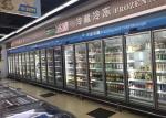 2200mm High R449a Remote Multideck Upright Glass Door Freezer Auto Defrost