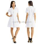 Hospital Medical Lab Coat Breathable Unisex White Nursing Dress