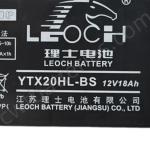 Leoch Powerstart YTX20L-BS AGM Jet Ski Battery 12V 18Ah Motorcycle Maintenance
