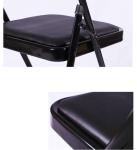 Foldable PU Dining Chairs , Stable Leather And Metal Dining Chairs