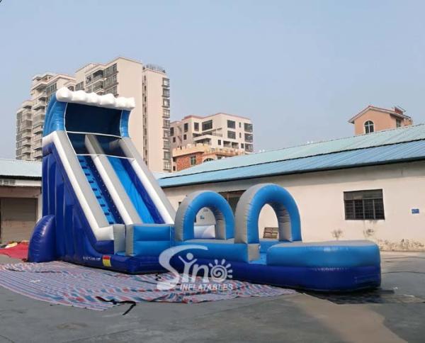 Outdoor Blow Up Commercial Big Kids Inflatable Water Slides For Water Park 0