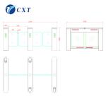 Waist Height Metal Swing Barrier Gate 304 Innovative Anti Collision