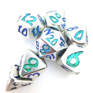Quality Made Dice Polyhedral Set Exquisite Carving Metal Dice Luxury Poker wholesale