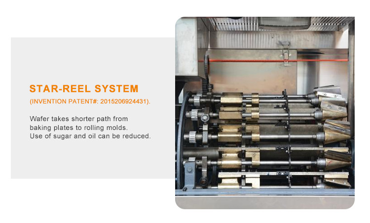 Large Multifunctional Automatic Wafer Production Line Monaka Wafer Baking Machine