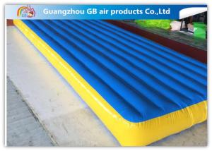 Quality Blue Inflatable Tumble Track Folding Air Gymnastics Mats for Sports Games wholesale