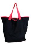 Navy Jeans Fabric Carrier Bags Plastic Seal fashion easy storage light for carry