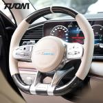 Mercedes Benz W204 W205 Carbon Fiber Steering Wheel Beige Leather OEM