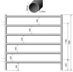 Interpon Powder Coated RAL 6005 USA Livestock Fence Panels 6ft X 10ft