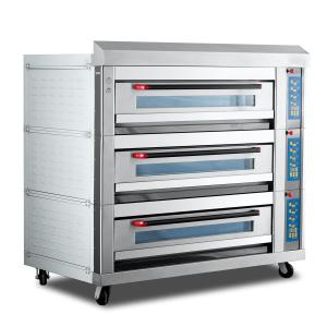 Quality Electric Pizza Baking Oven 3 Deck 6 Trays 380V 50Hz 19.8KW wholesale