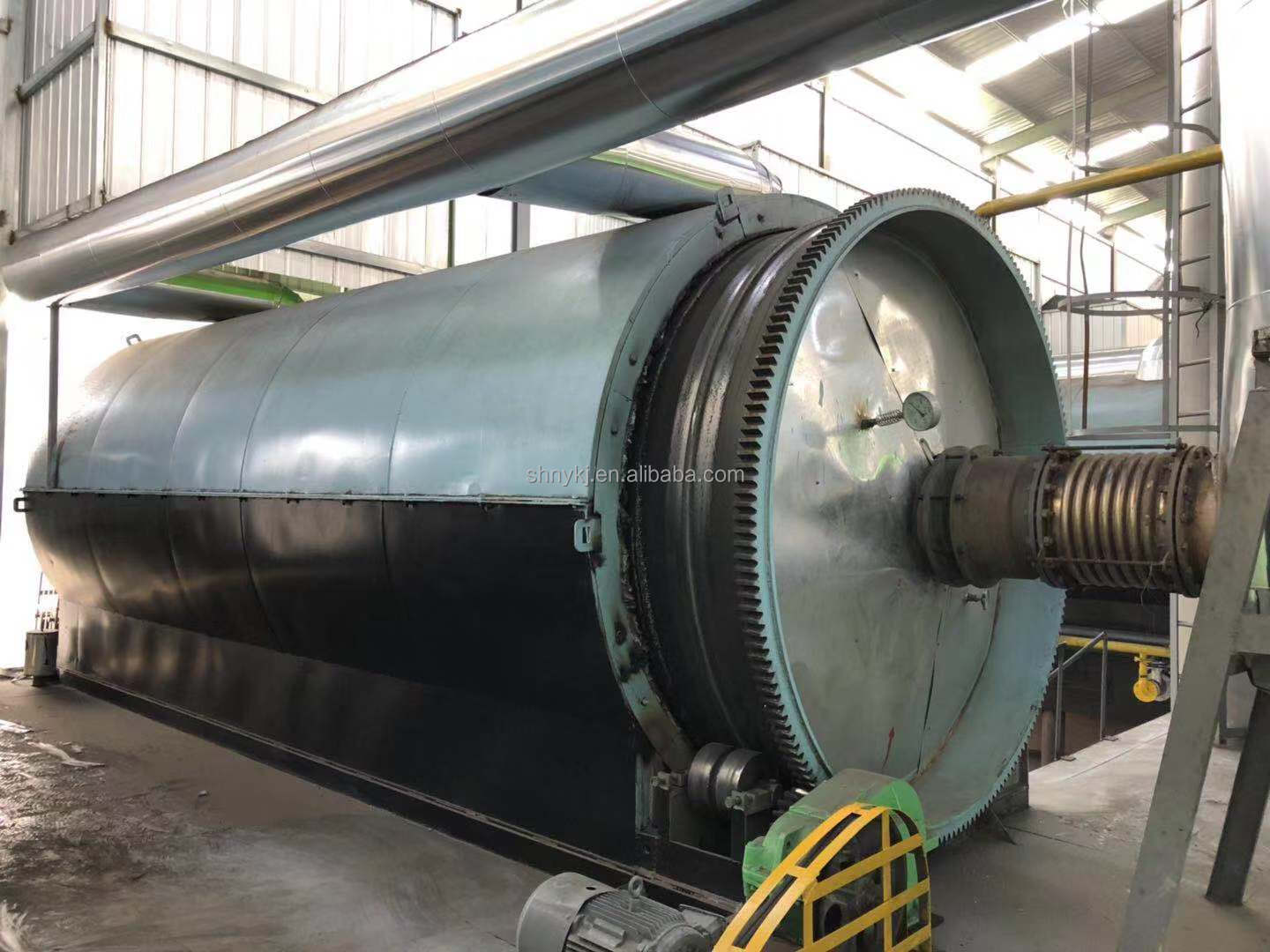 300 Square Meters Area Needed for Waste Tire and Plastic to Fuel Oil Pyrolysis Machine