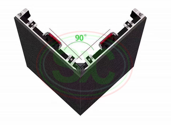 3d Indoor Full Color LED Display P2.5 Pillars 90 Degree Cubic Screen Stands