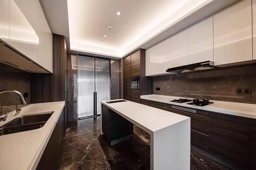 Melamine Board Carcase Material YALIG's Latest Modern Design Customized Kitchen Cabinets