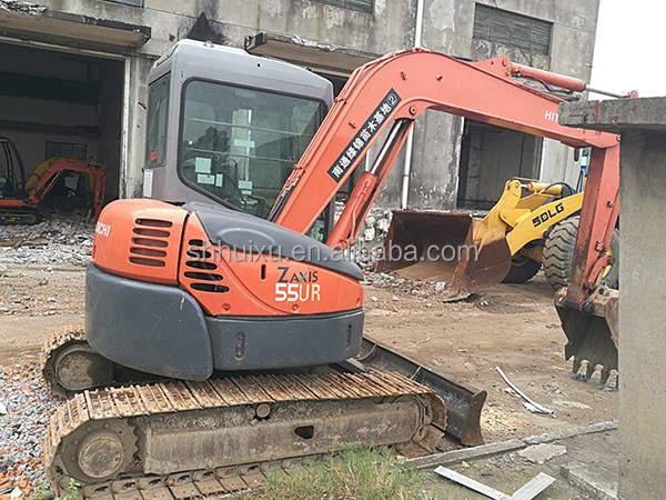 Hitachi in stock Used mini digger Japanese HITACHI 55 for sale/Second hand Small Crawler Excavator good condition HITACHI 55