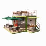Galvanized Steel Square Tubes 20ft Luxury Container Room for Coffee Shop Guard