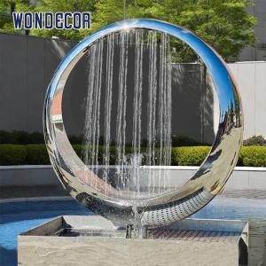 Quality Outdoor Large Forged Metal Sculpture Shaped Geometric Circular Ring wholesale