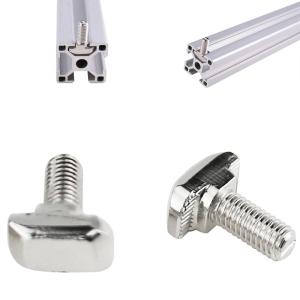 Quality Silver M8x16 M8x20 Tee Slot Bolts 3030 Aluminum Extrusion Parts wholesale