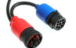 Over Molded Strain Relief Cable Assembly Black TPE Single Ended DTM04-6P-E005