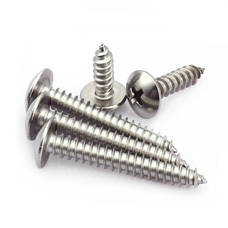 Stainless steel 304 cross large round head mushroom head self tapping screw