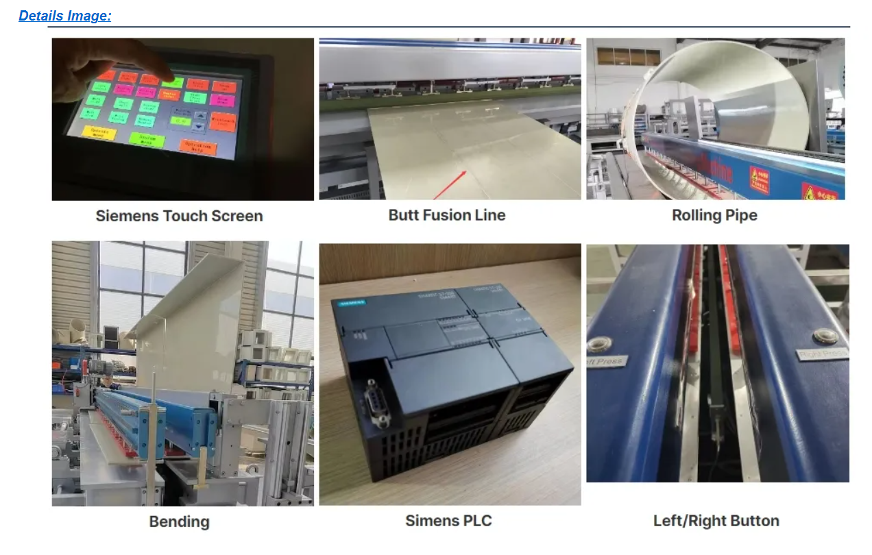 Automatic Plastic Sheet Board Plate Welding And Bending Machine Process Width 2000-6000mm