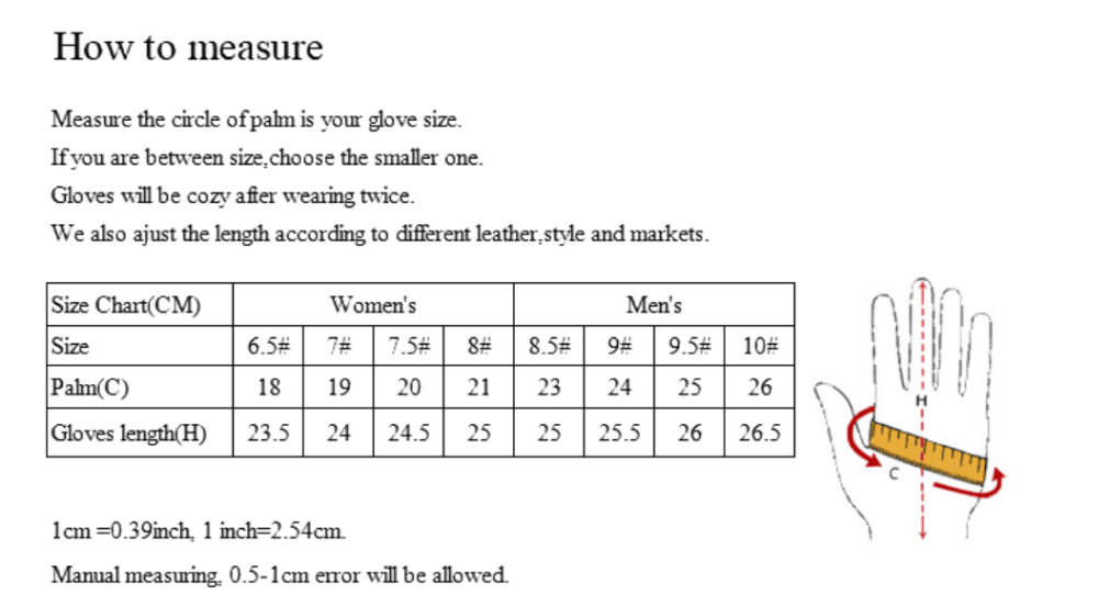 Double Face Leather Winter Gloves Hand Sewn 100% sheepskin gloves