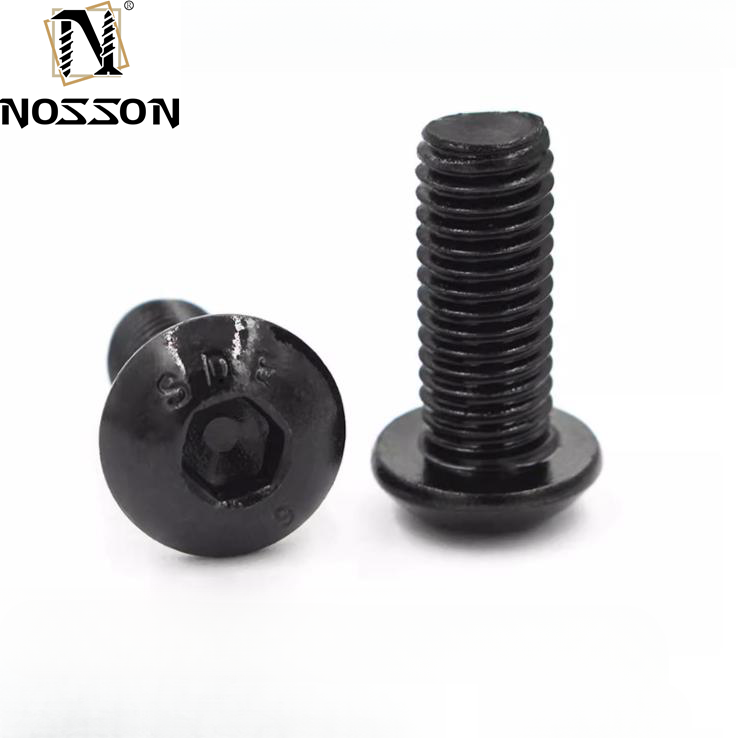 Metric Black Alloy Steel Button Head Hex Drive Screws ISO7380 and Metric Measurement System for Heavy-Duty Applications