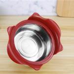 4pcs magnolia flower pot 410 stainless steel casserole hot pot set with lid