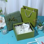 Green Lid And Base Box Rigid Cardboard Carton Box Gift Packaging Paper Boxes