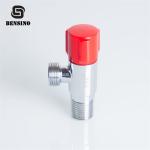 Red PVC Handle 213H 145g Brass Angle Valve For Sink