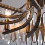 Living room chandeliers decoration round crystal lighting for Bedroom dining