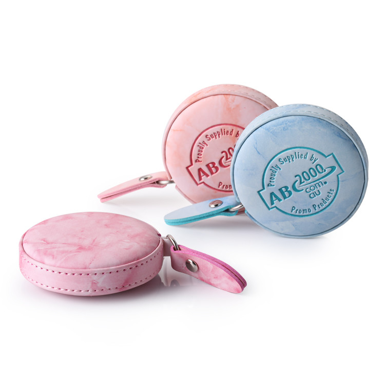 Customized Color PU ABS Tape Measure Double Sided 150mm/60inch Range Retractable Ruler In Polybag