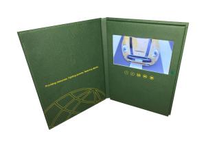 Quality Leather Cover Custom Video Ecard Virtual Video Greeting Card For Invitation wholesale