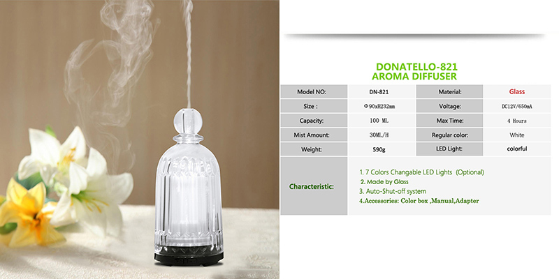 2017 New Product Essential Oil Diffuser glass 120ml Aroma Diffuser