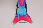 Children Pink Mermaid Tail Swimming Costume Multifunctional Fade Resistant
