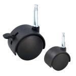 Nylon 1.5 Inch Caster Wheel , 40lbs Capacity Twin Wheel Swivel Caster