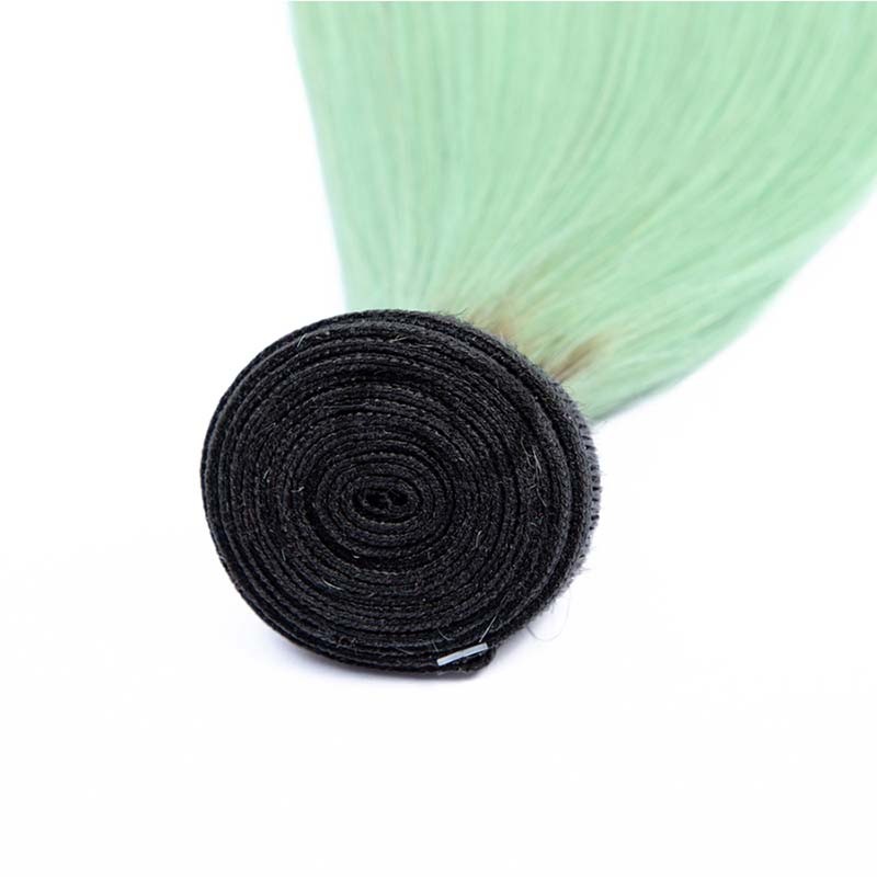 #T1B/Green Straight Remy Human Hair Bundles Sew In Weave Bundles Brazilian Bundle Deals